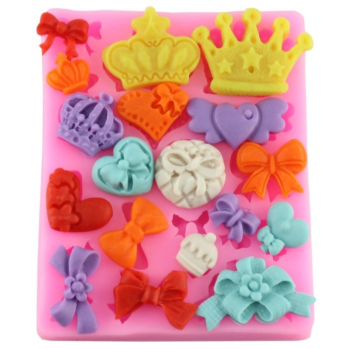 Mujiang Baking Molds Silicone Crown Fondant Mold Queen Candy Chocolate Molds For Sugar Craft Gum Pate Cake Decorating N16