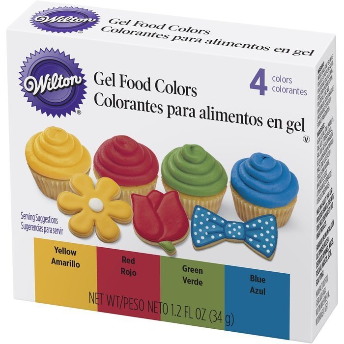 Wilton 601-5581 4 Piece Primary Color Gel Icing Set N4