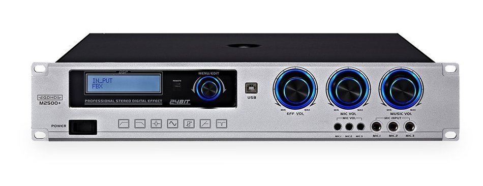 GDHD M2500+ Professional Karaoke Mixing Amplifier 500W Each Channel
