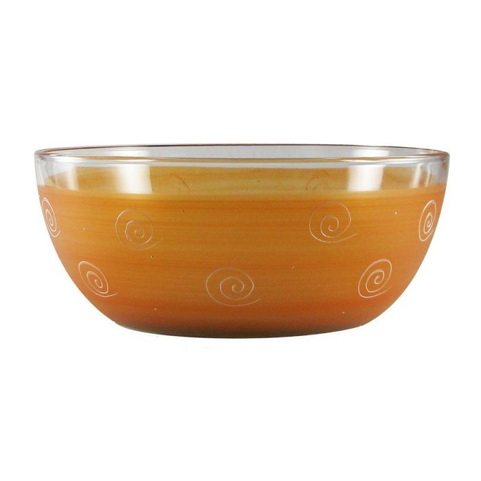 Golden Hill Studio 11" Serving Salad Bowl Hand Painted in the USA by American Artists-Frosted Curl Dot Pink Collection N8