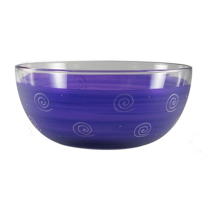 Golden Hill Studio 11" Serving Salad Bowl Hand Painted in the USA by American Artists-Frosted Curl Dot Pink Collection N9