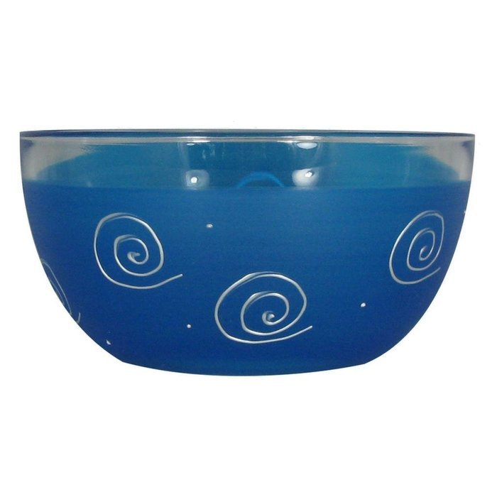 Golden Hill Studio 11" Serving Salad Bowl Hand Painted in the USA by American Artists-Frosted Curl Dot Pink Collection N10