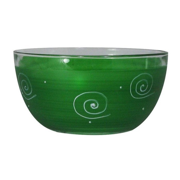 Golden Hill Studio 11" Serving Salad Bowl Hand Painted in the USA by American Artists-Frosted Curl Dot Pink Collection N11