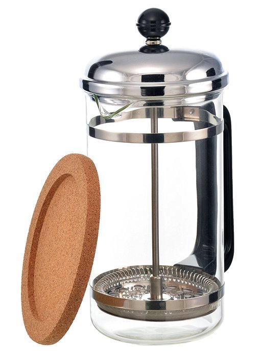 GROSCHE Denver French Press with Pyrex France Glass Beaker and anti-slip cork base 1500 ml. INCLUDES 1 REPLACEMENT... N2