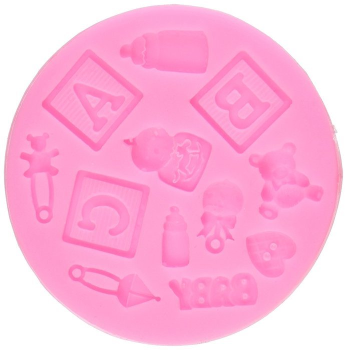Longzang F0490 Baby Shower Fondant Silicone Sugar Craft Mold, Mini