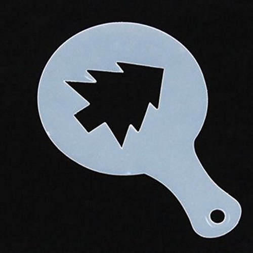 16Pcs Cappuccino Latte Art Coffee Stencils Duster Cake Icing Spray by Micro Shops N7