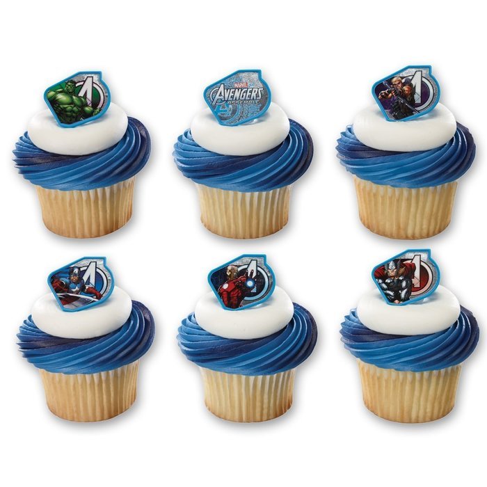 DecoPac Marvel's Avengers Warriors Cupcake Rings (12 Count)