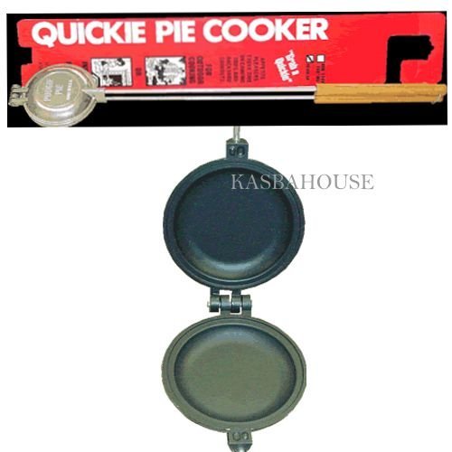 Round Pudgie Pie Iron Long Handle - Non Stick Finishing - Made in USA By Palmer