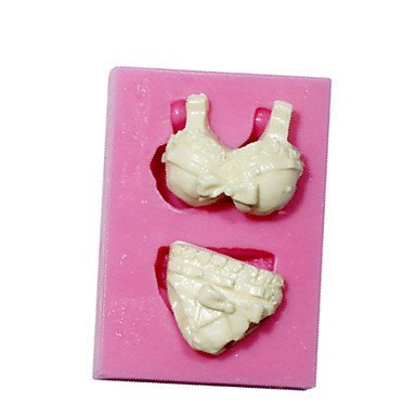 Y&XL&H Bikini Top And Bottom Flexible Silicone Polymer Clay Gum Paste Chocolate Fondant Push Mold N2