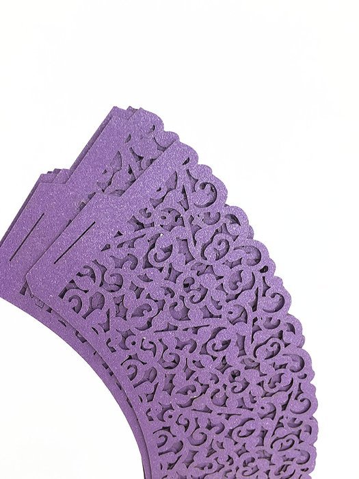 Yansanido 100 set pink Filigree Artistic Bake Little Vine Lace Laser Cut Cupcake Wrapper Cup Muffin Case Trays... N9