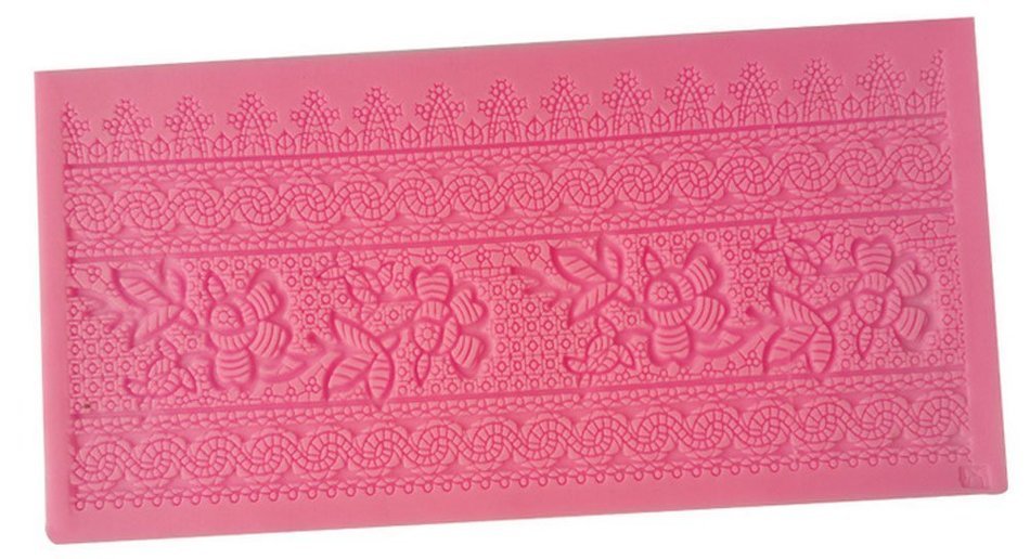 Lesirit Silicone Fondant Cake Lace Embossed Cake Mold Mat (A) N5