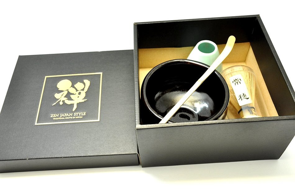 Japanese Mino Yaki ware Matcha Bowl And Tea Ceremony Set Green Tea 11.5 / 11.5 / 8cm (4.5 / 4.5 / 3.1inch)[7383] N6