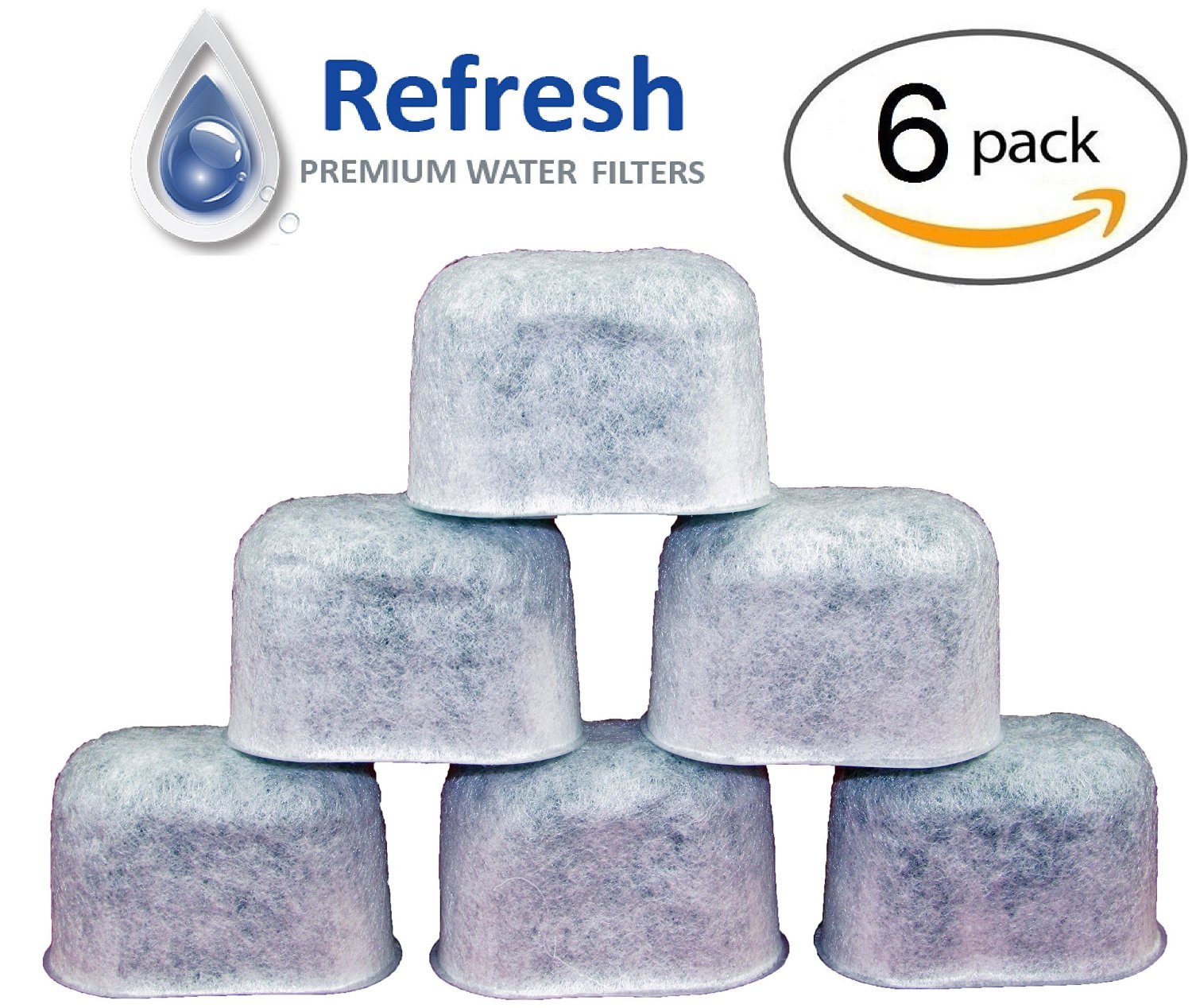 6Pack KEURIG Water Filter Replacement, Universal Fit Charcoal