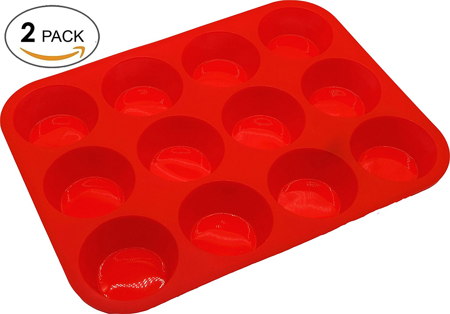 luxehome-12-cup-non-stick-silicone-muffin-tray-cupcake-molds-2-per