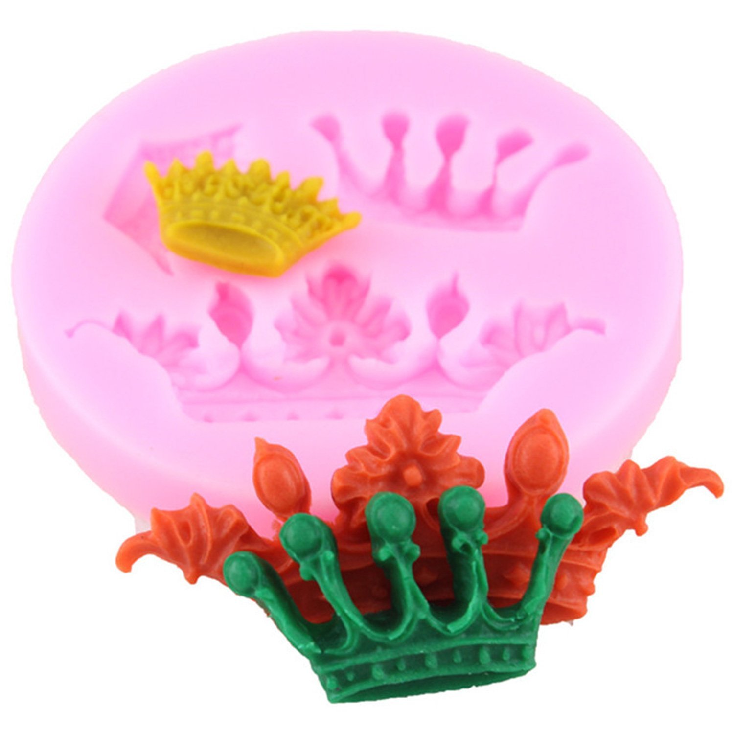 Mujiang Baking Molds Silicone Crown Fondant Mold Queen Candy Chocolate Molds For Sugar Craft Gum