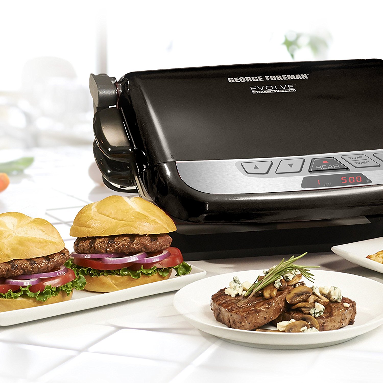 George Foreman GRP4842R 3-in-1 Multi-Plate Evolve Grill, Electric Grill ...