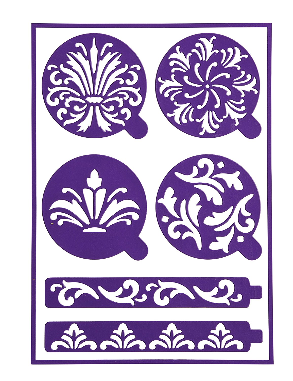 Wilton 417-5160 Stick N Stay Stencils, Scrolls free image download