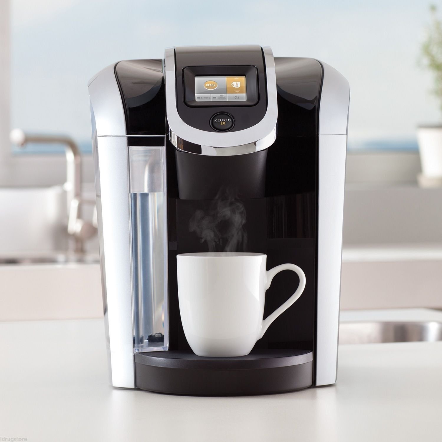 Keurig 2.0 K450 Kcup Machine & Kcarafe Coffee Maker Brewer White