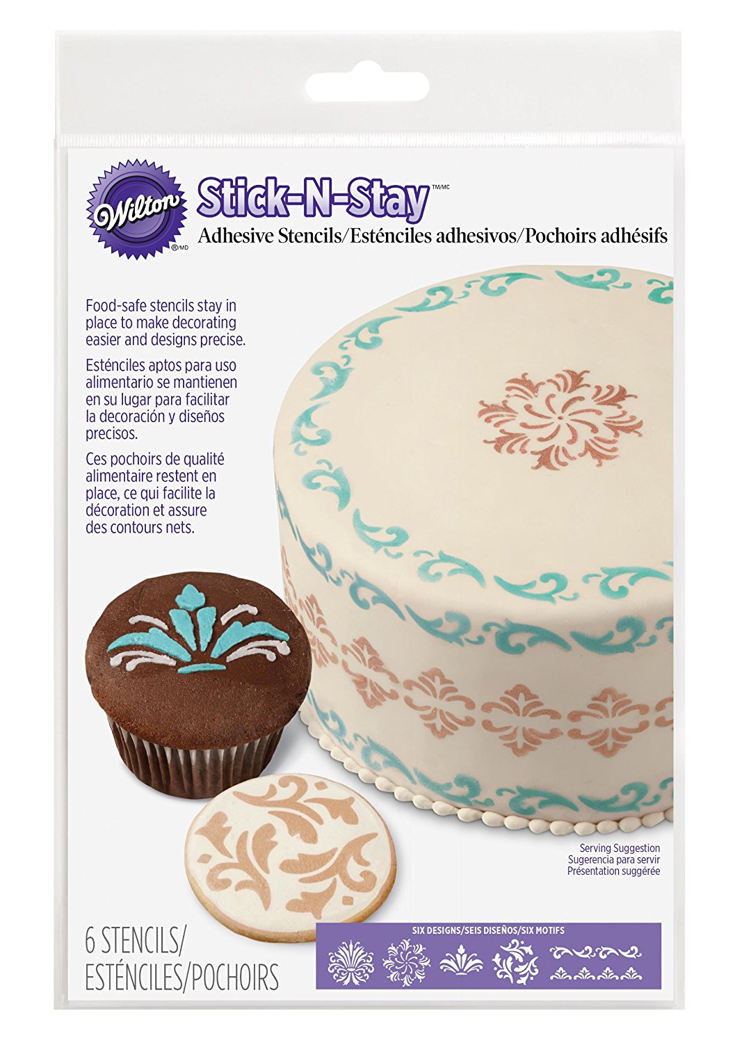 Wilton 417-5160 Stick N Stay Stencils, Scrolls N3 free image download