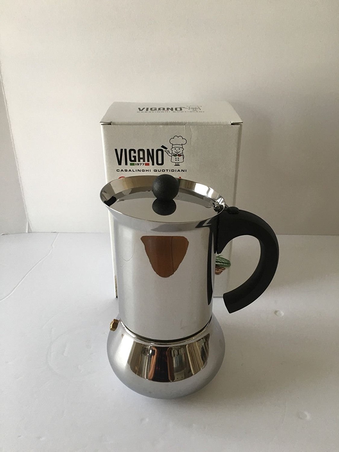 Coffee Maker 6 Cups Stainless Steel Vigano Casalinghi Quotidiani