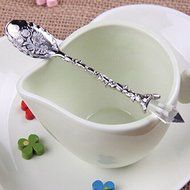 Pack of 6 BeautyMood Retro Vintage Palace Style Decorative Coffee Tea Spoon Scoop Holes（Gold &amp; Silver &amp; Bronze） N5