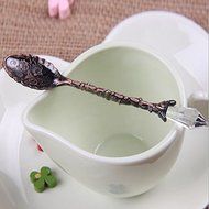 Pack of 6 BeautyMood Retro Vintage Palace Style Decorative Coffee Tea Spoon Scoop Holes（Gold &amp; Silver &amp; Bronze） N6