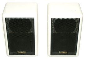 Pair of Cambridge Soundworks Ensemble by Henry Kloss Bookshelf Speakers - White