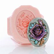 Rose Cameo Silicone Mold Food Safe Fondant, Chocolate, Candy, Resin, Polymer Clay, Jewelry, Craft Mold N6