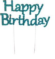 Happy 60th Birthday Rhinestone Crystal Cake Topper Silver, Numbers, Letters for Wedding, Birthday, Anniversary... N23