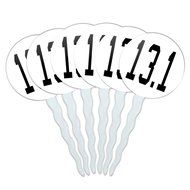 Set of 6 Cupcake Picks Toppers Decoration Running - Crazy 26.2 Runner Marathon N9