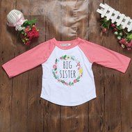 T-Shirt ,BeautyVan Cute Baby Kids Boys Girls Long Sleeve Letter Flowers Print T-Shirt Top Outfits (4T, Black) N13