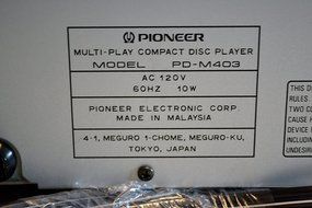 Pioneer PD-M403 6 Disc Compact Disc CD Changer Player N4