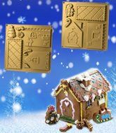 Forvel Silicone Christmas Gingerbread House / Chocolate Baking Mold Kit - Small N2