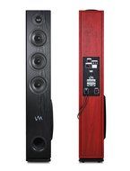 VM Audio EXAT30 Black/Cherry Floorstanding Powered Bluetooth Tower Speakers Pair N2