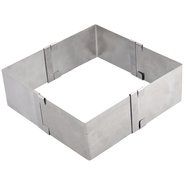 uxcell Metal Square Kitchen Adjustable Cake Bread DIY Tool Baking Mold Sliver Tone N3