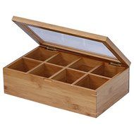 Oceanstar Bamboo Tea Box Made From 100-Percent Bamboo. N2