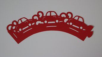All About Details Red Cars Cupcake Wrappers, Set of 12 N2