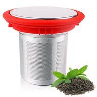 Infused Tea Basket | Food Grade Nontoxic Stainless Steel Loose-Leaf Tea Infuser Steeper Filter Strainer with Fine... N5