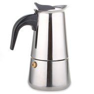 Stovetop Espresso Moka Pot, Stainless Steel Coffee Maker, 4 Cup N8