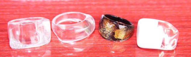 Clear-silicone rings Molds 4pc size 6 7 8 9. (318) N6