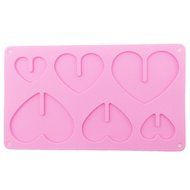Funshowcase 3D Heart Shape Chocolate Silicone Mold for Cake Decoration or Cupcake Topper