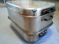 Roaster in 4 pieces, very versatile. Vintage, Aluminum