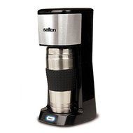 Salton Travel Single Serve Coffee Maker + stainless steel thermal mug + permanent filter + illuminated switch...