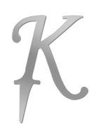 Darice VL3K Mirror Acrylic Initial Letter Cake Topper with Stake, Alphabet K, 3-Inch
