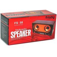 Frisby Portable Rechargeable Stereo Speakers Sound Box USB SD MMC FM Radio with Remote N3