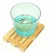 Tosnail Wood Beverage Pallet Coasters Drink Coaster, Set of 4 N2
