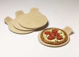 Brick Oven Mini Round Grilling Stones (8-Inch, Red, Set of 4) N4
