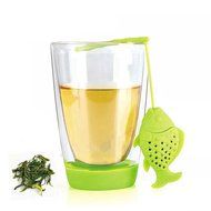 Bangerdei Colorful Fish Fishing Tea Infuser Diffuser Loose Tea Leaf Strainers Random Color N4