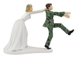 Wilton Camo Groom Bride Wedding Cake Topper N4