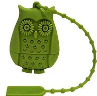 Hoot-Tea Owl Tea Strainer/ Infuser Loose Leaf Tea Maker by WickedGoodz (Olive Green) N3